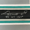 Framed Autographed/Signed Livan Hernandez 97 WS MVP 35x39 Florida Grey Baseball Jersey PSA/DNA COA