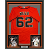 Framed Autographed/Signed Logan Webb 35x39 San Francisco Orange Baseball Jersey PSA/DNA COA