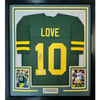 Framed Autographed/Signed Jordan Love 35x39 Green Bay Color Rush Football Jersey Beckett BAS COA