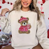 Love Coffee Teddy Valentine Sweatshirt – Furry Look 3D Print Sweater by Adorb Custom Tees
