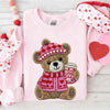 Love Coffee Teddy Valentine Sweatshirt – Furry Look 3D Print Sweater by Adorb Custom Tees