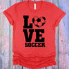 Love Soccer Graphic Tee by Anchored Grace Boutique