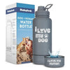 Dog + Human Water Bottle with Detachable Dog Bowl by Rubyloo