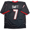 Autographed/Signed D'Andre Swift Georgia Black College Football Jersey Beckett BAS COA by Hall of Fame Sports Memorabilia
