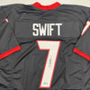 Autographed/Signed D'Andre Swift Georgia Black College Football Jersey Beckett BAS COA by Hall of Fame Sports Memorabilia