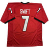 Autographed/Signed D'Andre Swift Georgia Red College Football Jersey Beckett BAS COA by Hall of Fame Sports Memorabilia