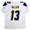 Autographed/Signed Keenan Allen Los Angeles LA White Football Jersey Beckett BAS COA by Hall of Fame Sports Memorabilia