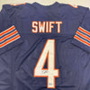 Autographed/Signed D'Andre Swift Chicago Blue Football Jersey Beckett BAS COA by Hall of Fame Sports Memorabilia