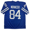 Autographed/Signed Jay Novacek Dallas Blue Football Jersey Beckett BAS COA by Hall of Fame Sports Memorabilia