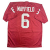 Autographed/Signed Baker Mayfield Oklahoma Crimson College Football Jersey Beckett BAS COA by Hall of Fame Sports Memorabilia