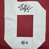 Autographed/Signed Baker Mayfield Oklahoma Crimson College Football Jersey Beckett BAS COA by Hall of Fame Sports Memorabilia