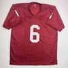 Autographed/Signed Baker Mayfield Oklahoma Crimson College Football Jersey Beckett BAS COA by Hall of Fame Sports Memorabilia