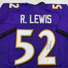 Autographed/Signed Ray Lewis Baltimore Purple Stat Football Jersey Beckett BAS COA by Hall of Fame Sports Memorabilia