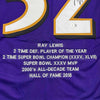 Autographed/Signed Ray Lewis Baltimore Purple Stat Football Jersey Beckett BAS COA by Hall of Fame Sports Memorabilia