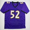Autographed/Signed Ray Lewis Baltimore Purple Stat Football Jersey Beckett BAS COA by Hall of Fame Sports Memorabilia