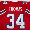Autographed/Signed Thurman Thomas Buffalo Red Football Jersey JSA COA by Hall of Fame Sports Memorabilia