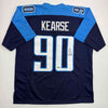 Autographed/Signed Jevon Kearse Tennessee Dark Blue Football Jersey JSA COA by Hall of Fame Sports Memorabilia
