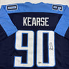 Autographed/Signed Jevon Kearse Tennessee Dark Blue Football Jersey JSA COA by Hall of Fame Sports Memorabilia