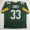 Autographed/Signed Aaron Jones Green Bay Green Football Jersey Beckett BAS COA by Hall of Fame Sports Memorabilia