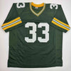 Autographed/Signed Aaron Jones Green Bay Green Football Jersey Beckett BAS COA by Hall of Fame Sports Memorabilia