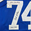 Autographed/Signed Bob Lilly HOF 80 Dallas Retro Blue Football Jersey JSA COA by Hall of Fame Sports Memorabilia