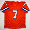 Autographed/Signed John Elway Denver Orange Retro Football Jersey JSA COA