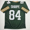 Autographed/Signed Sterling Sharpe Green Bay Green Football Jersey Beckett BAS COA by Hall of Fame Sports Memorabilia