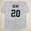 Autographed/Signed Bucky Dent New York Pinstripe Baseball Jersey Beckett BAS COA