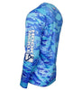 Fractal Camo Waves UV Fishing Shirt (8-20) by Hook & Tackle
