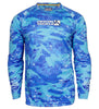 Men's Fractal Camo L/S UV Fishing Shirt by Hook & Tackle