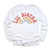 Retro Lil Sis Sister Siblings Family Shirt - Sister Tee by Madi Moosh