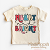 Merry And Bright Christmas Shirt - Cute Christmas Tee by Madi Moosh