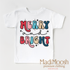 Merry And Bright Christmas Shirt - Cute Christmas Tee by Madi Moosh