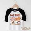 Think Thighs And Pumpkin Pies Shirt -Thanksgiving Tee by Madi Moosh