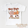 Think Thighs And Pumpkin Pies Shirt -Thanksgiving Tee by Madi Moosh