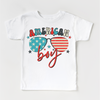Retro American Boy 4th Of July Shirt - July 4th Kids & Adult Tee by Madi Moosh