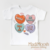 XOXO Candy Hearts Valentine Shirt - Valentine Tee by Madi Moosh
