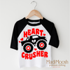 Heart Crusher Monster Truck Valentine Shirt - Valentine Tee by Madi Moosh