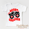 Heart Crusher Monster Truck Valentine Shirt - Valentine Tee by Madi Moosh