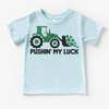 Pushing My Luck St. Patrick's Day Tractor Shirt - Kids Irish Tee by Madi Moosh