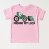 Pushing My Luck St. Patrick's Day Tractor Shirt - Kids Irish Tee by Madi Moosh