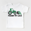 Pushing My Luck St. Patrick's Day Tractor Shirt - Kids Irish Tee by Madi Moosh