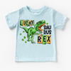 Lucky Saurus Rex St. Patrick's Day Shirt - Lucky Dinosaur Kids & Adult Tees by Madi Moosh