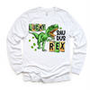 Lucky Saurus Rex St. Patrick's Day Shirt - Lucky Dinosaur Kids & Adult Tees by Madi Moosh