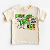 Lucky Saurus Rex St. Patrick's Day Shirt - Lucky Dinosaur Kids & Adult Tees by Madi Moosh