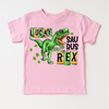 Lucky Saurus Rex St. Patrick's Day Shirt - Lucky Dinosaur Kids & Adult Tees by Madi Moosh