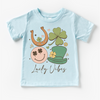Lucky Vibes St. Patrick's Day Shirt - Lucky Clover Kids & Adult Tee by Madi Moosh