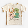 Lucky Vibes St. Patrick's Day Shirt - Lucky Clover Kids & Adult Tee by Madi Moosh