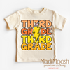 Third Grade Lightning Bolt Shirt - School Shirt by Madi Moosh
