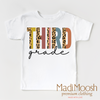 Third Grade Leopard Shirt - Back To School by Madi Moosh